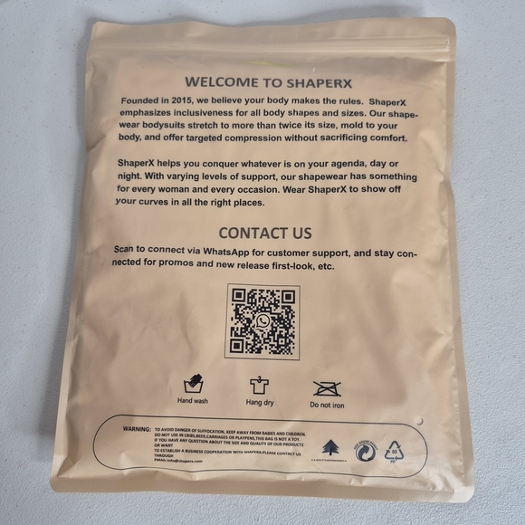 ShaperX Shorts Shapewear Bodysuit NWT - Size 2XL/3XL - Picture 6 of 12